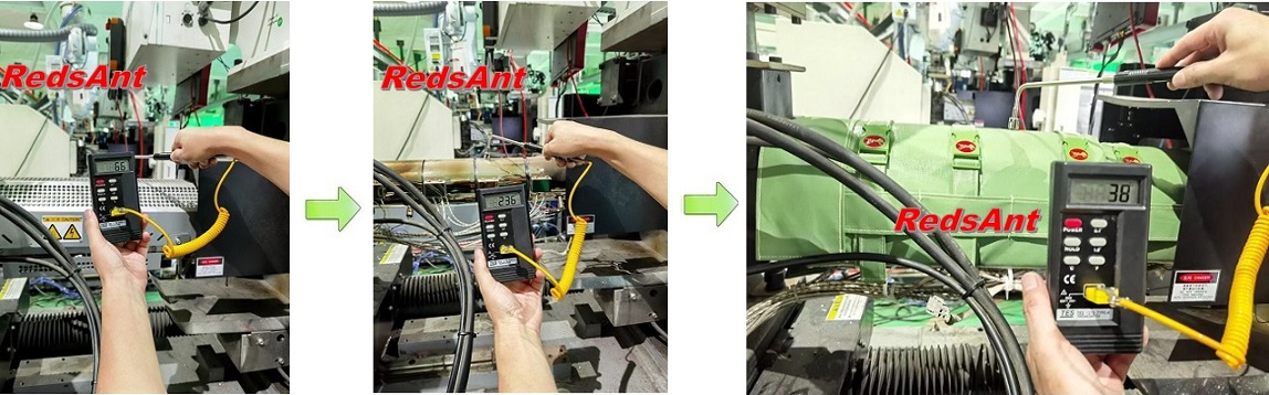 surface temperature test for barrel